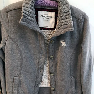 Abercrombie & Fitch button-up sweatshirt, size L